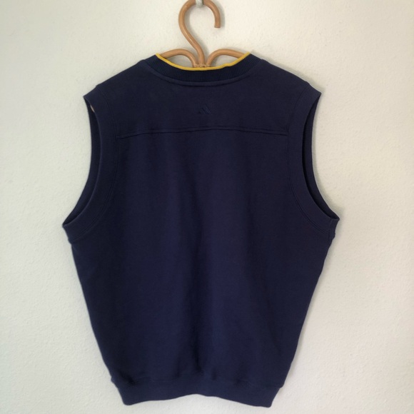 Adidas Golf Mens Sleeveless V-Neck Sweater size Medium M color Navy Blue - Picture 4 of 7